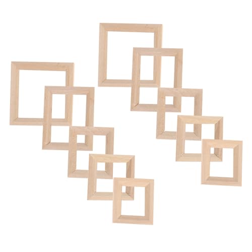 KICHOUSE 10 Stück Mini Bilderrahmen für Puppenhaus Teiliges aus Massivem Holz Handgefertigte Miniaturrahmen zur Dekoration von Kinderzimmern und Puppenhäusern Kunstvolle Wandgestaltung KICHOUSE 10 Stück Mini Bilderrahmen für Puppenhaus Teiliges aus Massivem Holz Handgefertigte Miniaturrahmen zur Dekoration von Kinderzimmern und Puppenhäusern Kunstvolle Wandgestaltung von KICHOUSE
