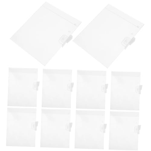 KICHOUSE 10 Stück Preisschildkarte Set Organisation für Zeichen Supermarkt-Etikettenhalter steht Regaletiketten Schildhalter Karteninhaber Schilderständer PVC Transparent von KICHOUSE