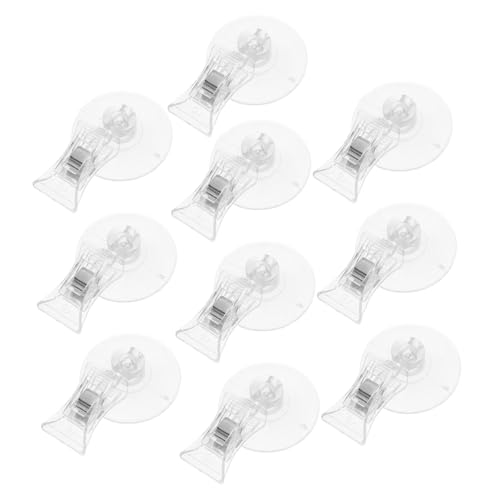 KICHOUSE 10 Stück Saugnapf Clips für Werbeschilder und Etiketten Flexible Klemmen für Regale und Displays für Supermärkte und Verkaufsstellen von KICHOUSE