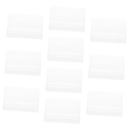 KICHOUSE 10 Stück Teiliges Transparente Acryl Visitenkartenhalter für Schreibtisch und Konferenz Doppelseitiger Kartenständer für Meetings und Workshops von KICHOUSE