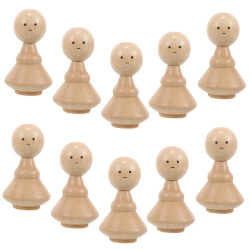 KICHOUSE 10 Stück Teiliges Unbemalte Holzpuppen DIY Peg Dolls zum Bemalen Natürliche Holzfiguren für Kreatives Gestalten Kreative Handarbeit als und Dekoration KICHOUSE 10 Stück Teiliges Unbemalte Holzpuppen DIY Peg Dolls zum Bemalen Natürliche Holzfiguren für Kreatives Gestalten Kreative Handarbeit als und Dekoration von KICHOUSE