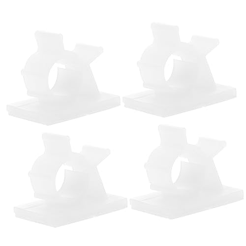 KICHOUSE 100 Stück Befestigungs verschluss klemme Kabel Inhaber klein cable clips cable clamp cabelmanagement cable holder Draht-Organizer Organizer mit Drahtklammern Plastik Weiß von KICHOUSE