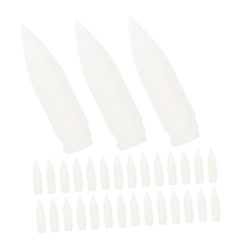 KICHOUSE 100 Stück Ersatzspitze für Markierstifte Künstlerstifte Marker-Stift-Punkte Ersatzmarkierungsspitzen Nachfüllspitzen für Farbstifte Marker -Stift -Tipps Stiftnibs Nylon Weiß von KICHOUSE
