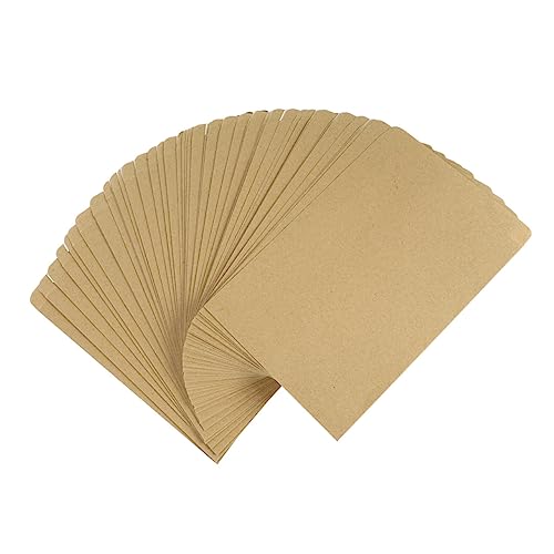 KICHOUSE 100 Stück Kraft-umschlag Briefumschläge Büroumschläge Tragbare Dokumententasche Praktische Dokumenttasche Datei Zubehör Datei Liefern Khaki Kraftpapier von KICHOUSE