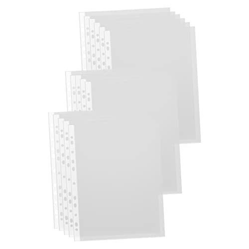 KICHOUSE 100 Stück Loseblatttaschen Aktenordnertaschen Ordner Schutztaschen Umschlag Aktenordner Transparente Aktenschutzhüllen Feuerfeste Loseblatt Aktentaschen von KICHOUSE