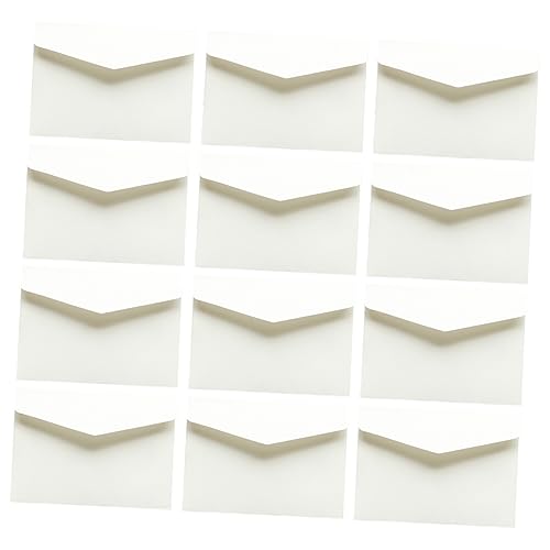 KICHOUSE 100 Stück Minimalistische Weiße Briefumschläge Leere Papierumschläge für Karten Postkarten und Geldaufbewahrung Hochwertige Langlebige Versandtaschen für Verschiedene Anlässe von KICHOUSE