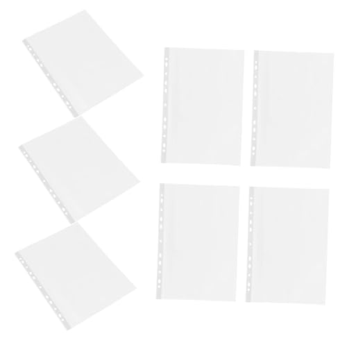 KICHOUSE 100 Stück Transparent Dokumenten Schutzfolien Heftstreifen für Loseblattordner für Rezepte Fotos und Wichtige Unterlagen Langlebig und Benutzerfreundlich von KICHOUSE