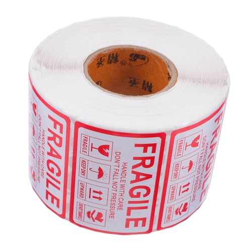 KICHOUSE 1000 Stück Fragile Warning Labels Selbstklebende Aufkleber für Versand und Verpackungen Auffällige Vorsicht Zerbrechlich Etiketten für Sichere für Kleine Unternehmen und von KICHOUSE