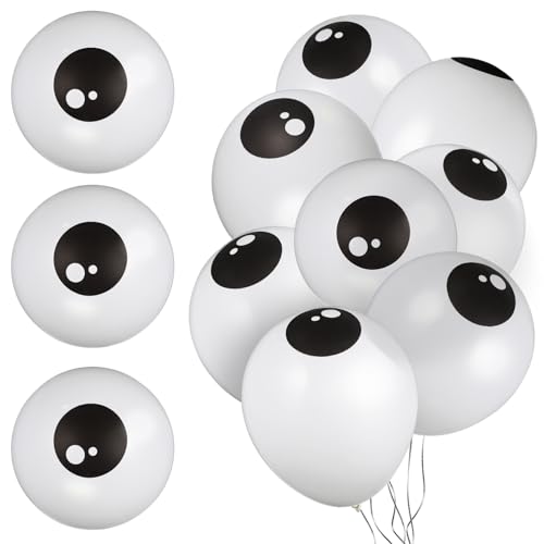 KICHOUSE 100Stücke Halloween Luftballons Latex Ballons für Party Dekoration Gruselige für Halloween Feiern Einfache Wand und Fensteranbringung von KICHOUSE