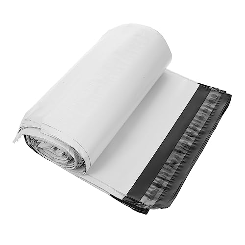 KICHOUSE 100Stücke Versandtaschen Selbstklebend und Reißfest für Kleidung mit Griff Verstärkt Praktische Versandlösungen für Online Shops und Einzelhandel von KICHOUSE