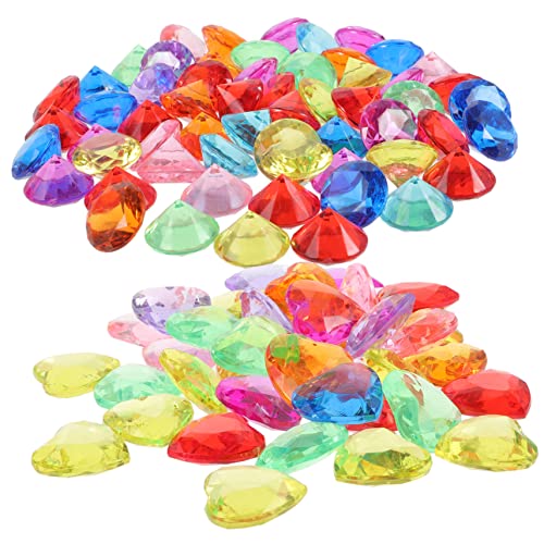 KICHOUSE 100stücke Acryl-kunsthandwerk Ornamente Mit Edelsteinen Und Diamanten Für DIY-Dekoration Strass- Für Basteln Und Partys Edelsteine Für Junge Mädchen von KICHOUSE