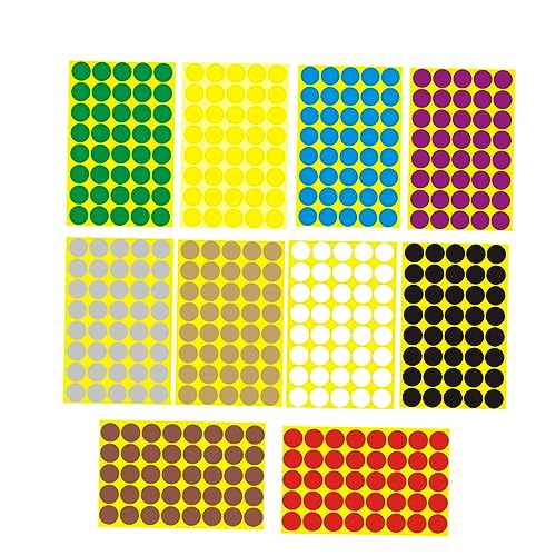 KICHOUSE 10Blätter Selbstklebende Runde Aufkleber Bunt Gold Silber Rot Blau Grün Etikettierung Organisation und DIY Projekte KICHOUSE 10Blätter Selbstklebende Runde Aufkleber Bunt Gold Silber Rot Blau Grün Etikettierung Organisation und DIY Projekte von KICHOUSE