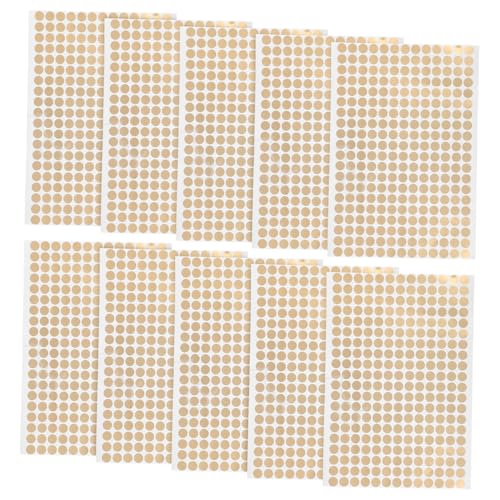 KICHOUSE 10Blätter Selbstklebende Runde Etiketten Goldene Kupferpapier Aufkleber Beschreibbare Punktaufkleber für Büro und Zuhause für Organisation und Dekoration KICHOUSE 10Blätter Selbstklebende Runde Etiketten Goldene Kupferpapier Aufkleber Beschreibbare Punktaufkleber für Büro und Zuhause für Organisation und Dekoration von KICHOUSE