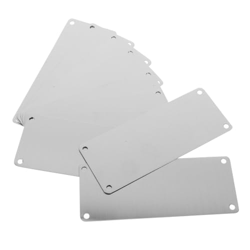 KICHOUSE 10Stücke Blanko Schilder Rechteckige Namensschilder mit Löchern für Lasergravur Vielseitig Einsetzbar für Büro Zuhause KICHOUSE 10Stücke Blanko Schilder Rechteckige Namensschilder mit Löchern für Lasergravur Vielseitig Einsetzbar für Büro Zuhause von KICHOUSE