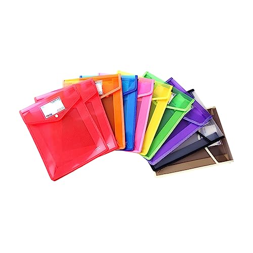 KICHOUSE 10Stücke Dateibeutel Dokumentenorganisator Für Schule Büro Und Reisen Für Aufbewahrung Von Dokumenten Visitenkarten Und Schulmaterialien Praktisch Und Leicht von KICHOUSE