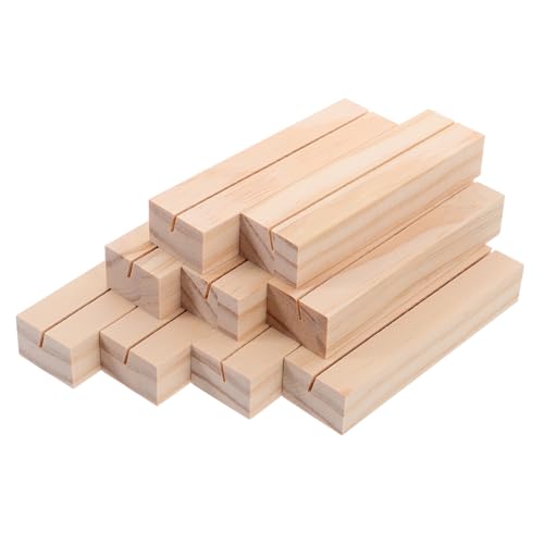 KICHOUSE 10Stücke Holz Kartenhalter für Tischkarten Menükarten und Fotos Eleganter Fotohalter Vielseitig Einsetzbar für Hochzeiten Partys und Veranstaltungen Flexible Größenanpassung von KICHOUSE