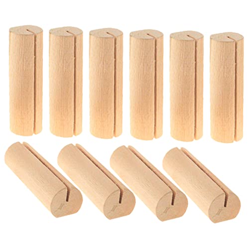 KICHOUSE 10Stücke Rustikale Kartenständer Aus Holz Tischkartenhalter Für Hochzeiten Partys Und Dekoration Bildnotizhalter Für Mittelstücke Und Platzkarten Runder Kartenhalter von KICHOUSE