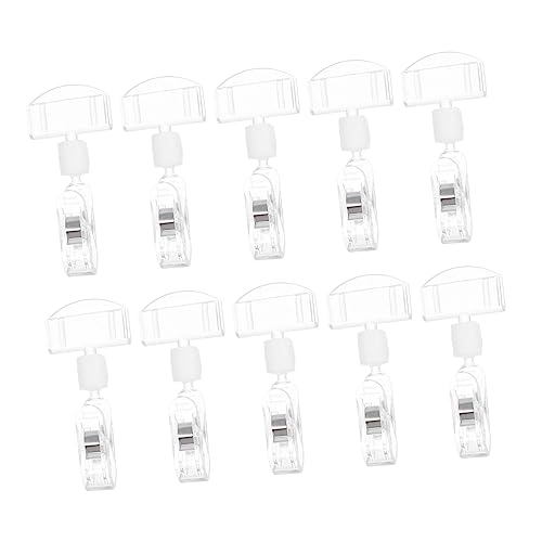 KICHOUSE 10Stücke Transparente Tag Clips Etikettenhalter für Supermarkt Preisanzeige Leicht Tragbar für Produktpräsentation Werbung KICHOUSE 10Stücke Transparente Tag Clips Etikettenhalter für Supermarkt Preisanzeige Leicht Tragbar für Produktpräsentation Werbung von KICHOUSE