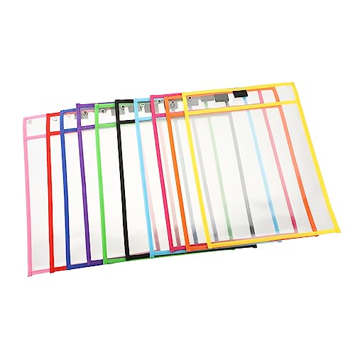 KICHOUSE 10Stücke Trockenlöschtaschen Wiederverwendbare Transparente Dateitaschen für Schule und Büro Abwischbar für Erwachsene Hohe Langlebig KICHOUSE 10Stücke Trockenlöschtaschen Wiederverwendbare Transparente Dateitaschen für Schule und Büro Abwischbar für Erwachsene Hohe Langlebig von KICHOUSE