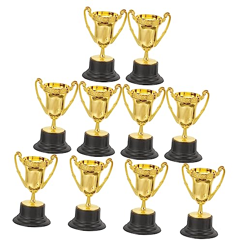 KICHOUSE 10Stücke Trophäen mit Schwarzer Basis für Wettbewerbe Plastikpreise für Belohnungen für Sport Talentshows und Schulwettbewerbe von KICHOUSE