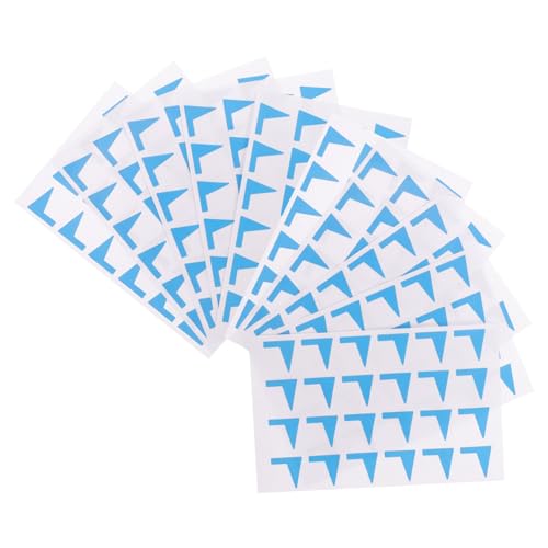 KICHOUSE 12 Blatt Selbstklebende Klassifizierungsaufkleber Rote Etiketten für DIY Beschriftungen für Sortierung und Büroorganisation Aufkleber Packung Kleines Fähnchen Blau von KICHOUSE