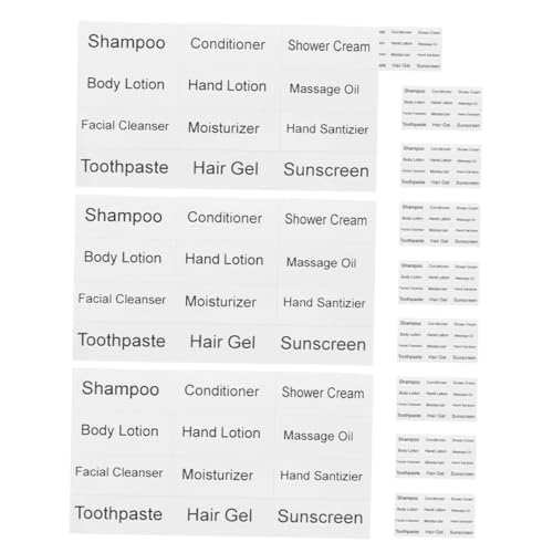 KICHOUSE 12 Blatt Teiliges Selbstklebender Toilettenartikel Etiketten Wasserdichte Aufkleber für Shampoo und Kosmetikflaschen Langlebige Badezimmeretiketten zur Praktischen KICHOUSE 12 Blatt Teiliges Selbstklebender Toilettenartikel Etiketten Wasserdichte Aufkleber für Shampoo und Kosmetikflaschen Langlebige Badezimmeretiketten zur Praktischen von KICHOUSE