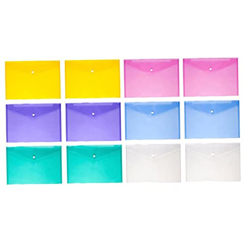 KICHOUSE 12 Stück Aktenhalter Aktenordner Aus Papier Mit Taschen Aktenordnerhalter Dokumentinhaber Datei Unterlagen Ordner Zum Organisieren Von Dokumenten Post Über Beutel Knopf Büro Weiß von KICHOUSE