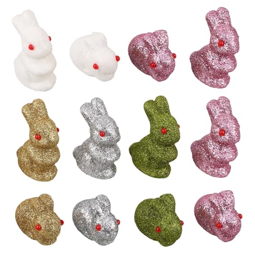 KICHOUSE 12 Stück Hasen Ornament Topfdekoration Bauernhaus DIY Tischdekoration Tischdekoration Frühlingsdekor Heimdekorationen Osterhase KICHOUSE 12 Stück Hasen Ornament Topfdekoration Bauernhaus DIY Tischdekoration Tischdekoration Frühlingsdekor Heimdekorationen Osterhase von KICHOUSE