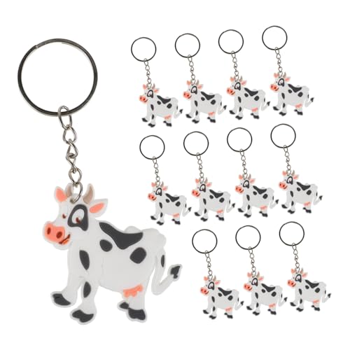 KICHOUSE 12 Stück Kuh Schlüsselanhänger Tierischer Plüsch-schlüsselanhänger Ring Charme Reiz Karikatur Thema Schlüsselbund Kühe Party Tiere Miniatur Schild Lustig Kuh-anhänger Weiß Pvc KICHOUSE 12 Stück Kuh Schlüsselanhänger Tierischer Plüsch-schlüsselanhänger Ring Charme Reiz Karikatur Thema Schlüsselbund Kühe Party Tiere Miniatur Schild Lustig Kuh-anhänger Weiß Pvc von KICHOUSE