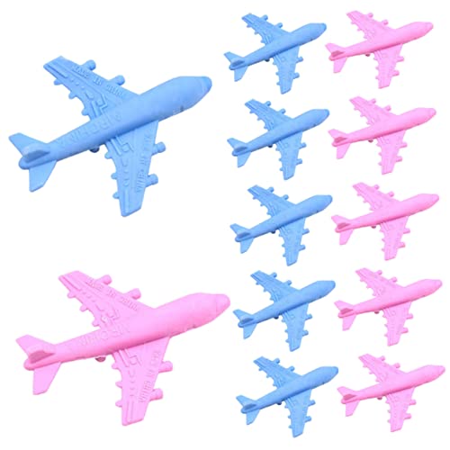 KICHOUSE 12 Stück Teiliges Flugzeug Radiergummis für Süße Farbige Radierer mit Cartoon Design für Schule und Kreative Aktivitäten Zufällige Farbe Zufällige Farbe von KICHOUSE