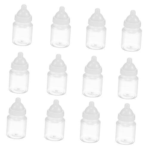 KICHOUSE 12 Stück Teiliges Transparente Candy Boxen in Babyflaschen Form Kreative Party Deko für Shower und Geburtstagsfeiern Wiederverwendbare Süßigkeitenbehälter mit Glatter Oberfläche von KICHOUSE