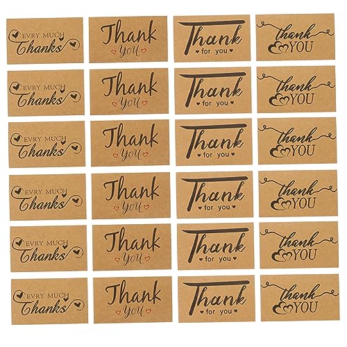 KICHOUSE 120 Stück Dekorationskarte für Geschäftsnachrichten Hochzeit danke Karten Karteikarten dankeskarten thank you cards hochzeitsdeko Dankespostkarten danke karten für shop Papier von KICHOUSE