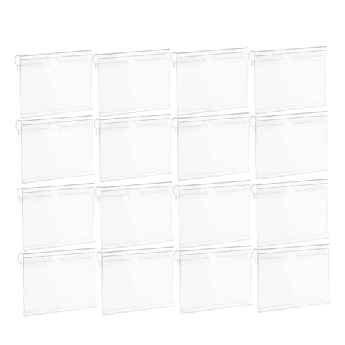KICHOUSE 120 Stück Regal Etikettenhalter Transparente Preisschilder für Einzelhandel und Lager Wiederverwendbare Clip Design für Einfache Nutzung und Präsentation von von KICHOUSE