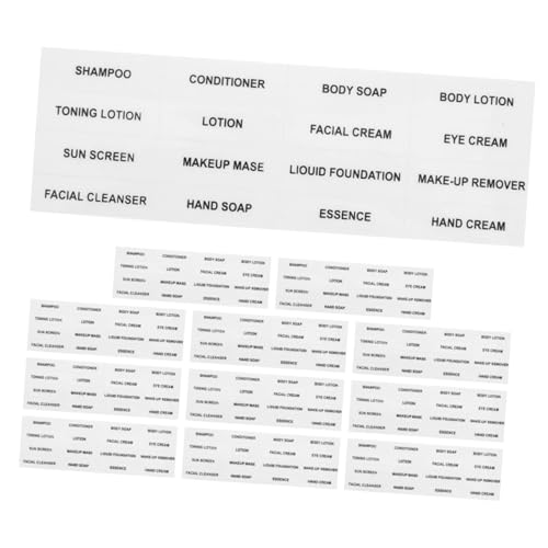 KICHOUSE 12Blätter Transparente Wasserfeste Etiketten für Reisegrößenflaschen Nachfüllbare Hautpflege Etiketten für Shampoo Seife Make Up zur Einfachen Organisation von Toilettenartikeln KICHOUSE 12Blätter Transparente Wasserfeste Etiketten für Reisegrößenflaschen Nachfüllbare Hautpflege Etiketten für Shampoo Seife Make Up zur Einfachen Organisation von Toilettenartikeln von KICHOUSE