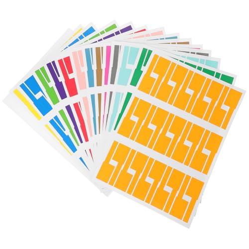 KICHOUSE 14 Blatt bunte Kordeletiketten Veranstalter Aufkleber Etiketten Kabel-Organizer selbstklebende Anhängeretiketten Praktische Kabeletiketten synthetisches Papier KICHOUSE 14 Blatt bunte Kordeletiketten Veranstalter Aufkleber Etiketten Kabel-Organizer selbstklebende Anhängeretiketten Praktische Kabeletiketten synthetisches Papier von KICHOUSE