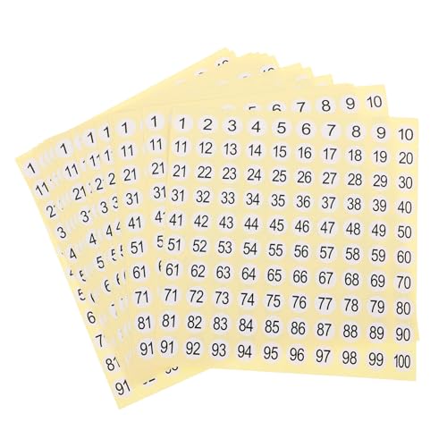 KICHOUSE 15 Blatt Runde Selbstklebende Zahlenaufkleber Klassifizierungsnummern Praktische für Schule Büro und Zuhause Vielseitige Nummernaufkleber für Einfache Organisation KICHOUSE 15 Blatt Runde Selbstklebende Zahlenaufkleber Klassifizierungsnummern Praktische für Schule Büro und Zuhause Vielseitige Nummernaufkleber für Einfache Organisation von KICHOUSE
