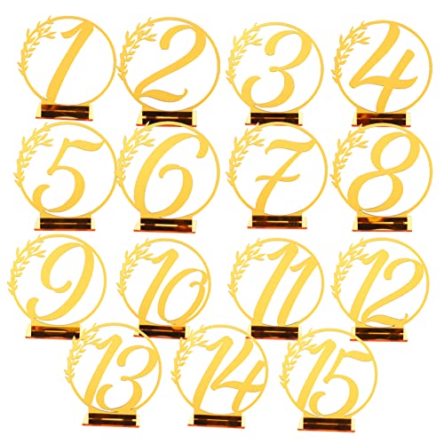 KICHOUSE 15 Stück Esstisch aus Acryl visitenkarten halterung hochzeitsdeko Tischdekoration für Party Planke Sitzplätze Zu verschleißfeste Hochzeitsschilder Acryl Tischnummern Zeichen Golden KICHOUSE 15 Stück Esstisch aus Acryl visitenkarten halterung hochzeitsdeko Tischdekoration für Party Planke Sitzplätze Zu verschleißfeste Hochzeitsschilder Acryl Tischnummern Zeichen Golden von KICHOUSE