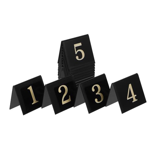 KICHOUSE 15 Stück Teiliges V Förmiges Tischnummern Doppelseitig Bedruckt Schwarz Gold Stabile Dicke Restaurant Tischmarkierer für Party Detektivspiele Lesbare Nummern KICHOUSE 15 Stück Teiliges V Förmiges Tischnummern Doppelseitig Bedruckt Schwarz Gold Stabile Dicke Restaurant Tischmarkierer für Party Detektivspiele Lesbare Nummern von KICHOUSE