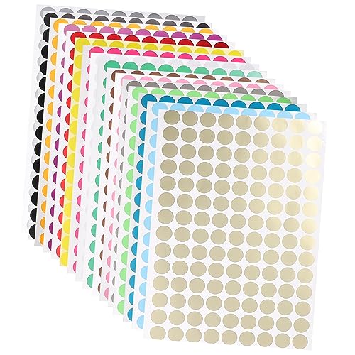 KICHOUSE 16 Blatt Farbiges DOT -Etikettpapier Kreisetiketten Punkte Schild codiert Du Größe druckerpapier Farbdot -Aufkleber Aufkleber mit Farbetiketten Farbkreisaufkleber Farbrundaufkleber KICHOUSE 16 Blatt Farbiges DOT -Etikettpapier Kreisetiketten Punkte Schild codiert Du Größe druckerpapier Farbdot -Aufkleber Aufkleber mit Farbetiketten Farbkreisaufkleber Farbrundaufkleber von KICHOUSE