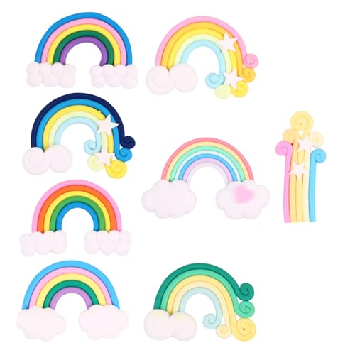 KICHOUSE 16 Stück Regenbogen Handgefertigtes Patch Scrapbook-sticker Selber Machen Aufkleber Aus Bunt Polymer-ton KICHOUSE 16 Stück Regenbogen Handgefertigtes Patch Scrapbook-sticker Selber Machen Aufkleber Aus Bunt Polymer-ton von KICHOUSE