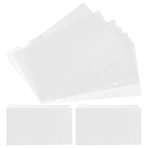 KICHOUSE 18 Blatt Trennblätter für Ringordner Transparente PVC Seitenmarkierungen zur Effektiven Dokumentenorganisation für Notizbücher und Planer Praktische Tabs für Schnelles von KICHOUSE