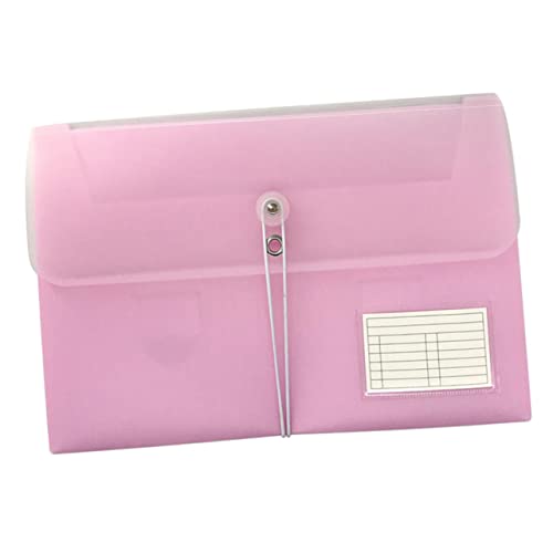 KICHOUSE 1Pc Ordner Klassenzimmer Forming Document Organizer Ablage Tragbare Multi Datei Schule Farbige Studenten Zubehör Papier Pakete Rosa von KICHOUSE
