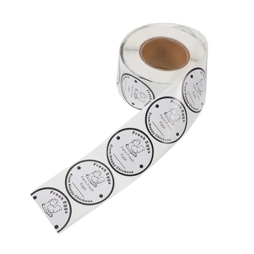 KICHOUSE 1Rolle Eierkarton Runde Aufkleber für Frische Hühnereier für Zuhause Hygienisch und Sicher für Lebensmittelverpackung KICHOUSE 1Rolle Eierkarton Runde Aufkleber für Frische Hühnereier für Zuhause Hygienisch und Sicher für Lebensmittelverpackung von KICHOUSE