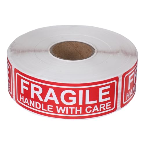 KICHOUSE 1Rolle Fragile Aufkleber Selbstklebende Warnetiketten für Versand Handle With Care Etiketten für Zerbrechliche Gegenstände Wie Langlebige von KICHOUSE