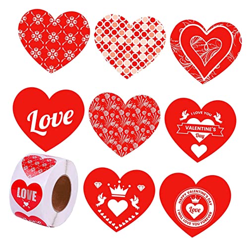 KICHOUSE 1Rolle Valentinstag Muster Dichtungsetiketten Selbstklebende Aufkleber für Versiegeln von Lebensmittelverpackungen und Dekorationen von KICHOUSE