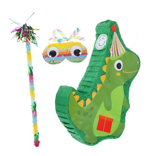 KICHOUSE 1Satz Dinosaurier Pinata Teiliges für Geburtstagsfeiern und Brautpartys Kreative Dekoration mit Niedlichem Dino Design und Augenmaske Foto Requisite von KICHOUSE