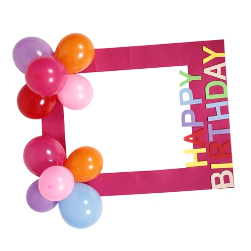 KICHOUSE 1Satz Geburtstags Foto Rahmen für Partys Tage und Jahr Stilvolle Deko mit Süßen Luftballons und Banner Vielseitige Requisiten zur Feiergestaltung KICHOUSE 1Satz Geburtstags Foto Rahmen für Partys Tage und Jahr Stilvolle Deko mit Süßen Luftballons und Banner Vielseitige Requisiten zur Feiergestaltung von KICHOUSE