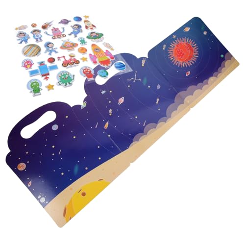 KICHOUSE 1Satz Kinderaufkleberbuch Wiederverwendbare Sticker Für Kleinkinder Mit Bunten Cartoon Mustern Für Vokabeln Und Kreative Spielstunden Für Zuhause von KICHOUSE