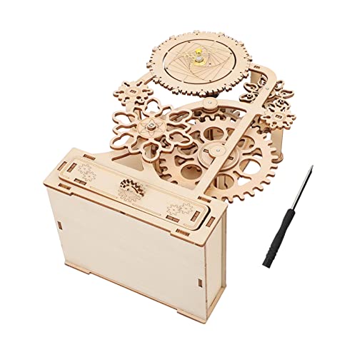 KICHOUSE 1satz DIY Holz Musikbox Mit Stift Halter Mechanisches Karussell Spieluhr Bausatz Für Erwachsene Handgefertigt Aus Langlebigem Holz Für Kreative Bastelprojekte von KICHOUSE