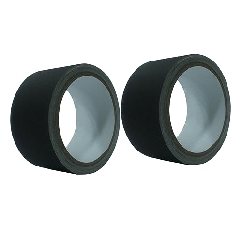 KICHOUSE 2 Rollen Wasserdichtes Fotoklebeband Mattes Klebeband für Verpackung Verbindung Isolierung Schwarz für Fotografie Bühnenumgebungen von KICHOUSE
